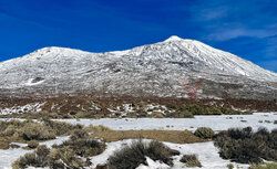 Pico Del Teide w śniegu