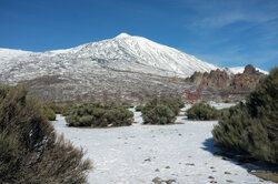 Pico Del Teide w śniegu