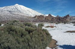 Pico Del Teide w śniegu